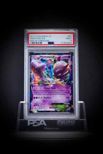 2015 Pokemon XY Breakthrough Mewtwo EX 61 PSA 9