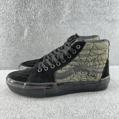 Vans Ben Kadow Spider Web Hi Top Black Skate Shoes Sneakers Mens Size 7.5