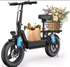 14" Electric Scooter for Adults 1000W 25 MPH 35 Miles Range E-Scooter with Seat