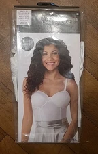 Sleek White Corset Removable Straps Adult  size L/XL