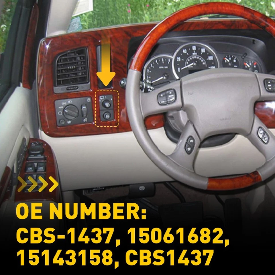 1-10倍雾灯货物灯带开关按钮适用于凯迪拉克凯雷德ESV 2003-2006 — 第 4/4 张图片