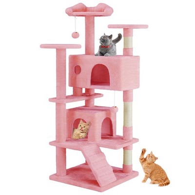54 Inch Cat Tree Tower, Multi-Level with Cat Scratching Post, Indoor Cat Cond...