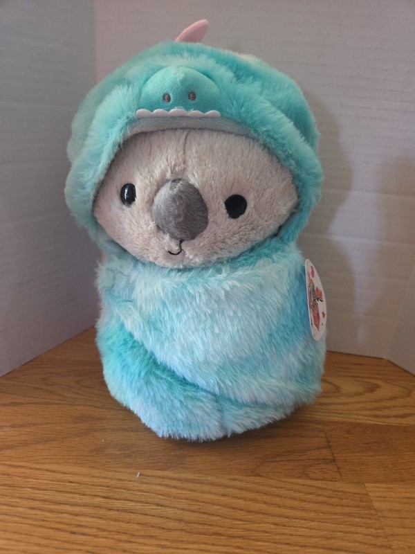 Geoffreys Toy Box Stuffed Plush Koala Dinosaur W/Angel Wings Blue Mint Tags Soft