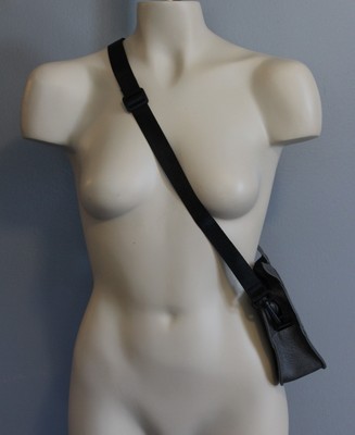 Cat Ears Shoulder Crossbody Purse Vegan Dark Charcoal Gray Head NEW