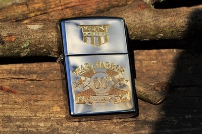 60th Anniversary Pearl Harbor Silver Plated Zippo Lighter