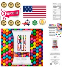 Assorted Gumballs in 2lb Bag - 1 Inch 113 Count of Kosher Treats for All Ages
