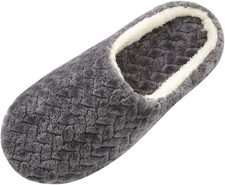 Cute Slippers Indoor-Rqwein Comfy Faux Fur Womens House Slipper Scuff Memory Foa