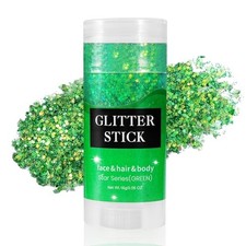 Green Body Glitter Stick, Mardi Gras Face Hair 04 Green Glitter Stick