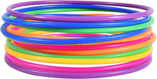 12 Pcs Plastic 7 Inch Ring Toss Game for Kids and Outdoor Toss Rings for Speed a