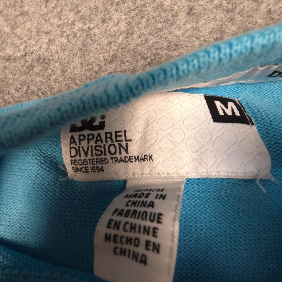 DC Jumper Hombres MEDIANO Azul Manga Larga Invierno Cuello Redondo Suéter Cálido Talla M Foto 4 de 4