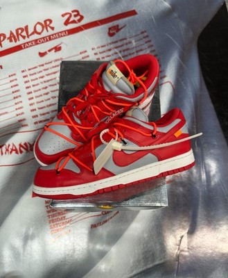Nike Dunk Low ''Off-White University Red'' 2019 *USED ONCE**