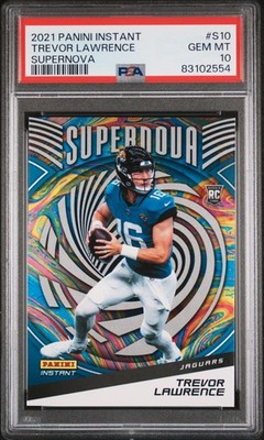 【90’】卒業10th パーフェクトコレクション　トレーディングカード PSA 10 GEM-MT Trevor Lawrence 2021 Panini Instant #S10 Rookie Card