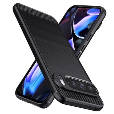 Designed for Google Pixel 9 Pro XL Case,Flexible TPU [Brushed Texture] [Anti 