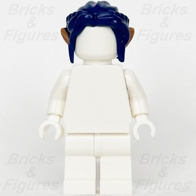 LEGO&reg; Elves Ears Hair Minifigure Part Elf Long Side Bangs Braids Dark Blue 41187
