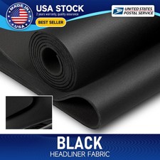 New 3MM Black Flat Knit Headliner Fabric for Car Truck Interior Roof 60" Wide