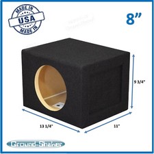 8" Single Sealed Sub Box Subwoofer Enclosure Ground Shaker 8" Speaker Box