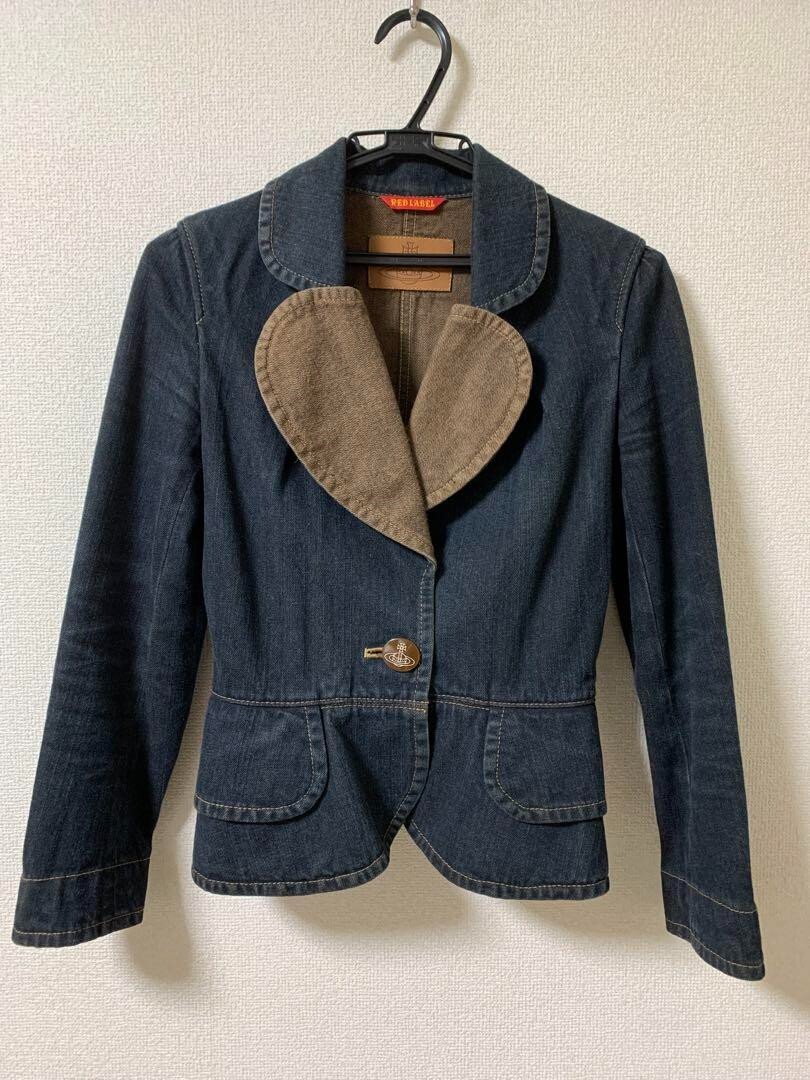 美品 希少 Vivienne Westwood ラブジャケット デニム M Vivienne Westwood Denim Love Jacket Rare Red Label Size 1 (S
