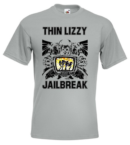Thin Lizzy - Jailbreak v8 T-shirt hard rock white zinc grey all sizes S-5XL - 第 10/11 張圖片