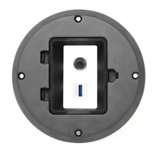 3.5mm USB-3 Floor Box [Black]