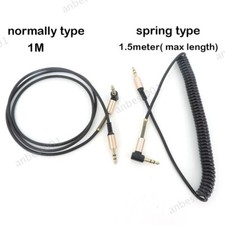 1M 3pole stereo 3.5mm Male to male Jack Audio spring extension Headphone Cable