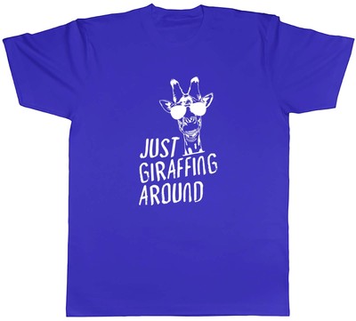Just Giraffing Around Giraffe Animal Mens Unisex T-Shirt Tee Gift