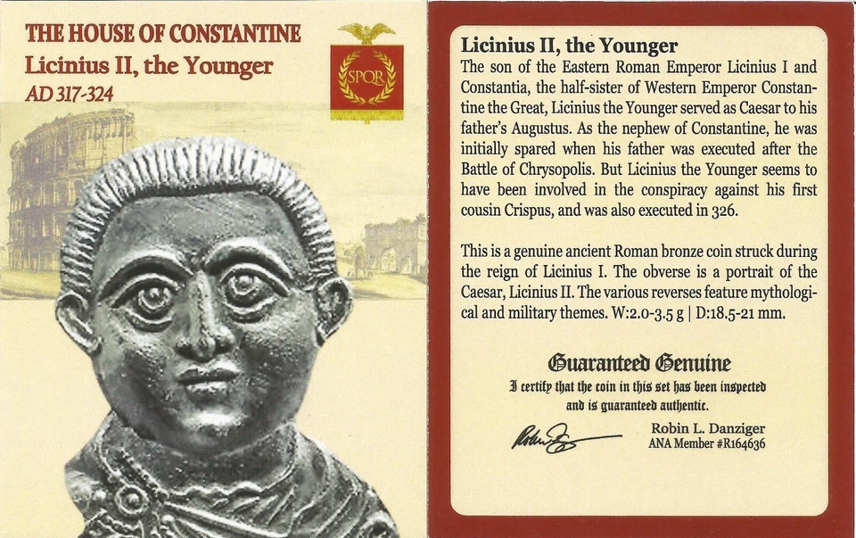 NGC Ch VF Romano AE3 de Licinio II (AD 317-324) ELECCIÓN MUY FINA NGC Antiguos Foto 2 de 2