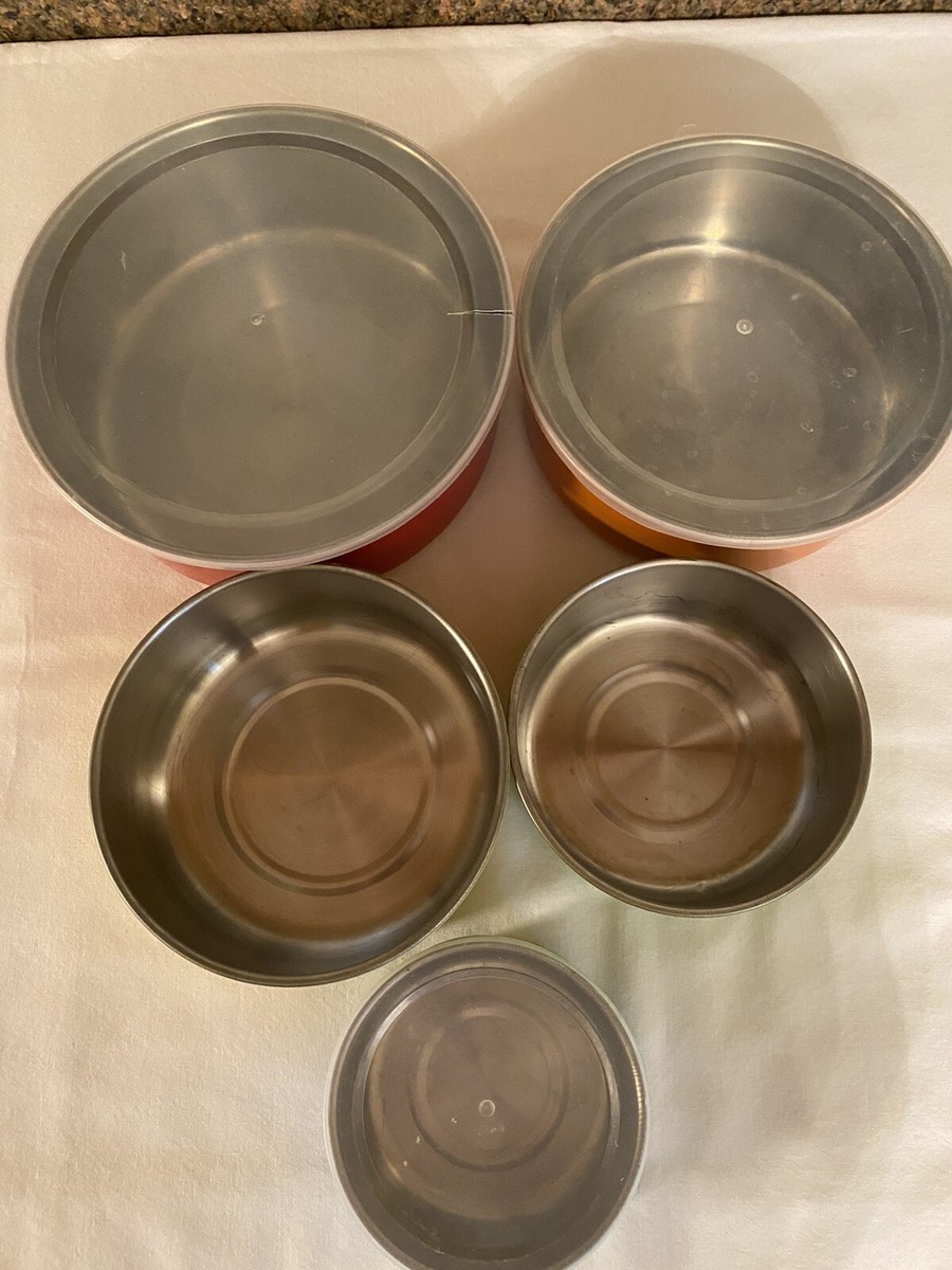 Stainless Steel Colorful Mixing Bowls Set of Five Sizes 8, 12, 16