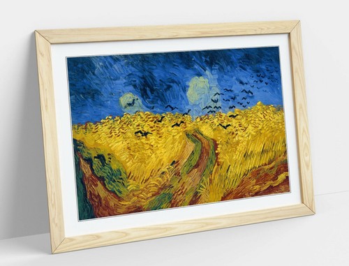 VAN GOGH WHEATFIELD CON CUERVOS - ARTE ENMARCADO PÓSTER IMPRESIÓN ILUSTRACIONES - AZUL - Imagen 9 de 10