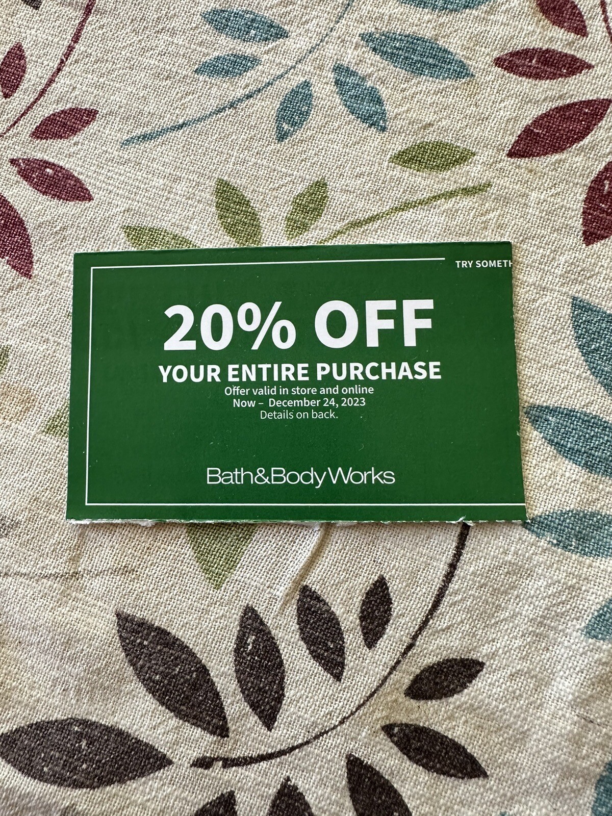 Bath and Body Works Coupon 20 off Exp 12/24/23 Important Read