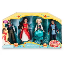 New Disney Store Elena of Avalor Mini Doll Set 5'' Elena, Mateo, Naomi, Gabs