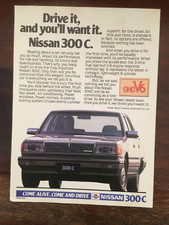 1985 Nissan 300 C Sedan Aussie Original Mag Advert