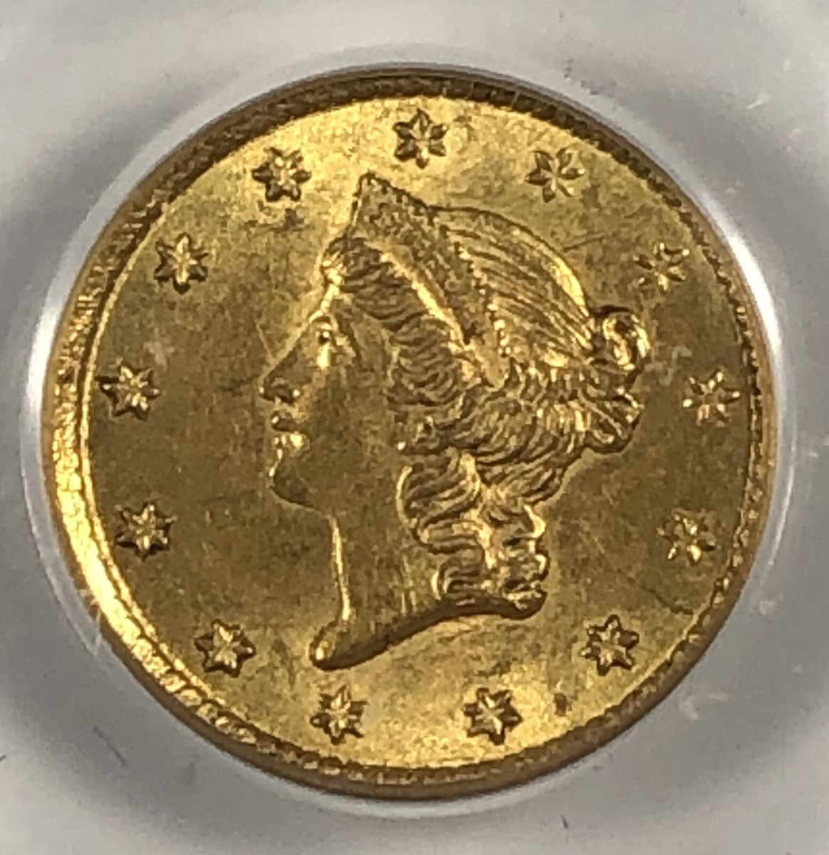 SP sLAB ONE Sサイズ ややレア ゴールド 1854 Type 1 USA Gold Dollar $1 PCGS MS63. .04837oz AGW. | eBay