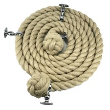Natural Jute Bannister Handrail Stair Rope Select Diameter, Length and Fittings