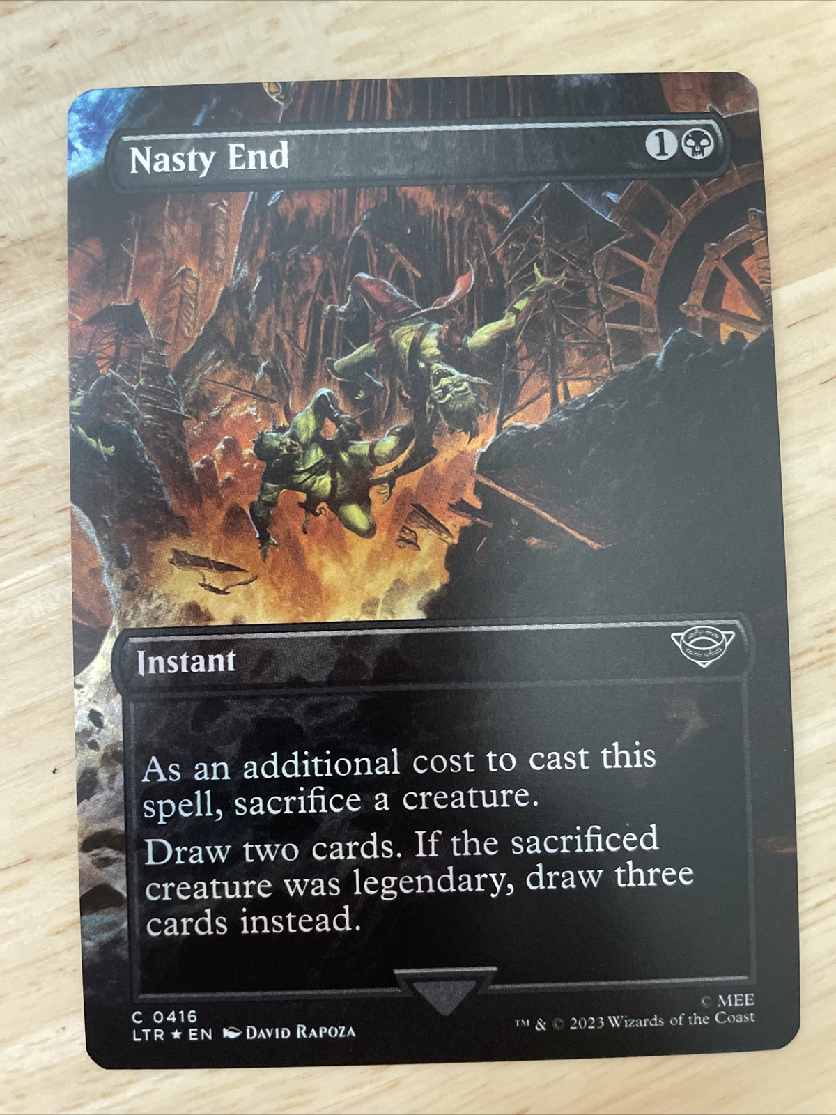 MTG Nasty End The Lord of the Rings #0416 Borderless FOIL Common NM/M
