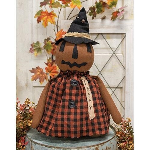 primitive rustic country farmhouse fall Halloween PATTY PUMPKIN 16.5" DOLL