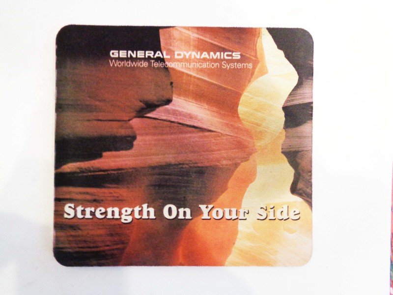 General Dynamics Telecommunication Systems Mouse Pad  7 3/4" x 7 1/4", Used