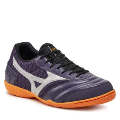 MIZUNO MRL HALLE INDOOR FUSSBALLSCHUHE FUTSAL LILA SILBER