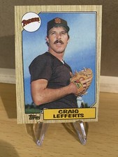 Craig Lefferts 1987 Topps Card. San Diego Padres