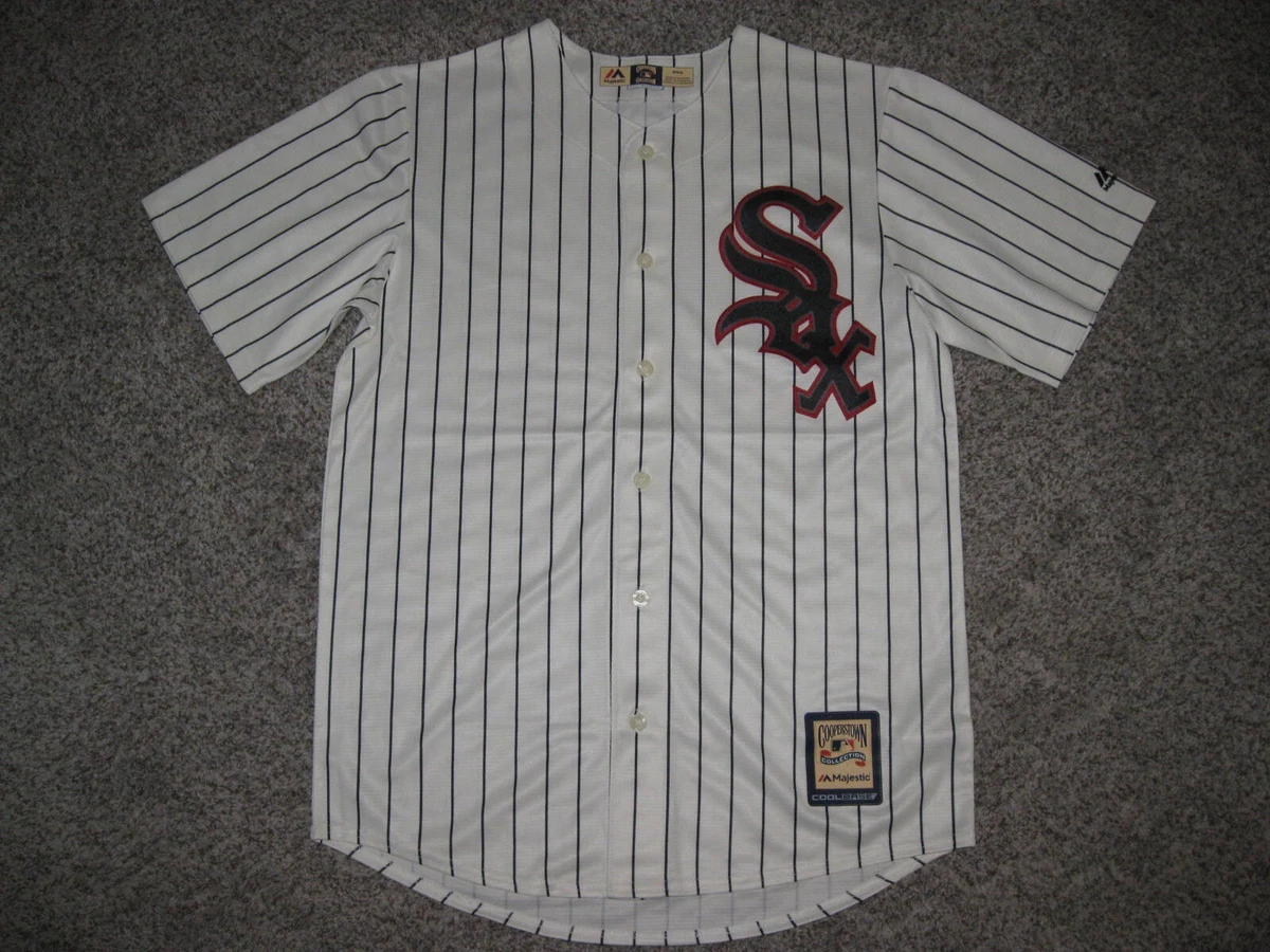 Chicago White Sox Mens Majestic Cool Base Ivory Cooperstown Collection  Jersey