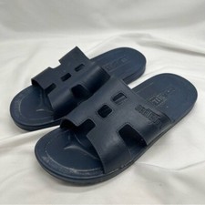 BerTelli New York Navy Blue Men  s Size 9, Sandals Slides Summer Shoes