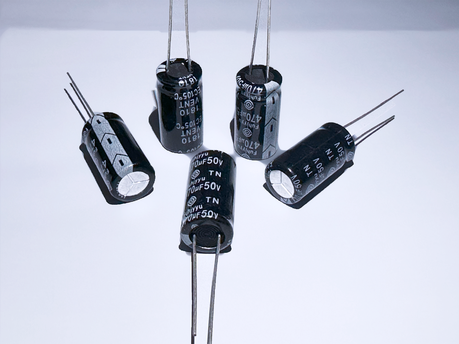 25Pcs TN Fuhjyyu 470uF 50V 10x20 Aluminum Electrolytic Radial Capacitor