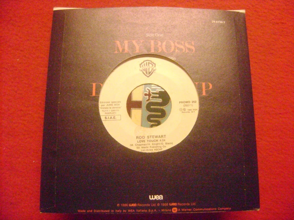 LINDA DI FRANCO MY BOSS 7" ITALY PROMO+JB COVER FORATA++ROD STEWART+MINT- - Immagine 2 di 2