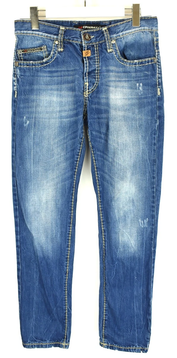 Taglie W28 A W48 Jeans Uomo Cipo & Baxx Cargo Denim - Taglio Relaxed, Tasche Cargo, Multiple Taglie E Lunghezze Pantaloni Uomo Cipo & Baxx Cargo - Foto 5