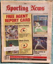 Free Agent Report Card 1990 Sporting News Full Issue 52 Pages