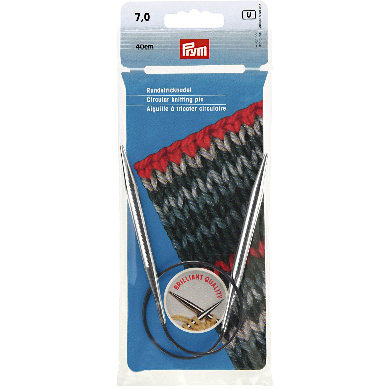 Round Knitting Needle Brass By Prym | Size: 7Mm/40Cm