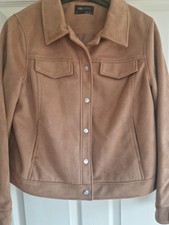 Marks And Spencer’s Tan Faux Suede  Jacket Brand Size 16