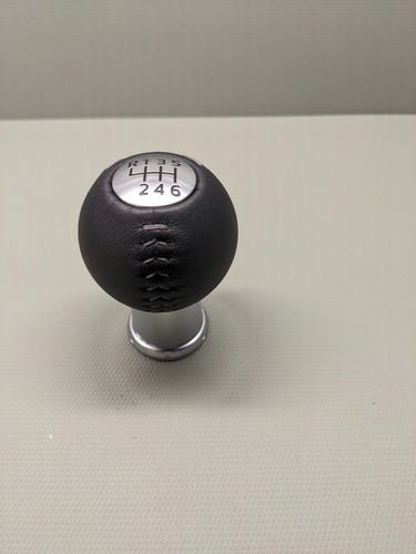 Mazda Miata MX-5 ND 6-Speed Gear Shift Knob Dark Gray Leather/Gray Stitch