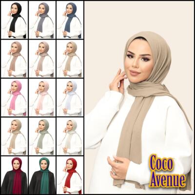 Plain Jersey Hijab Ladies Stretch Scarf Head Wrap Muslim Shawl