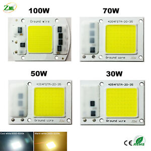 10-200W AC 220V COB Integrated Smart IC Dirver LED Chip Lamp DIY Warm White Bulb 
