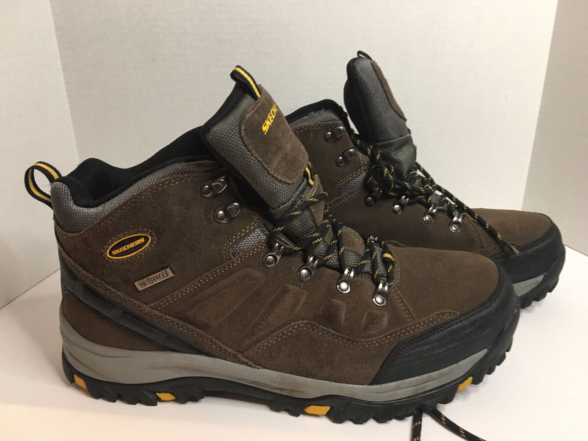 Skechers Men's Relaxed Fit Relment Pelmo Lace Up Waterproof Hiking Boot 